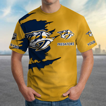 LIMITED EDITION - NEW CUSTOMIZED NHL31 NVP NASHVILLE PREDATORS T-SHIRT