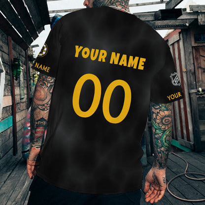 LIMITED EDITION - NEW CUSTOMIZED NHL02 BTB BOSTON BRUINS T-SHIRT