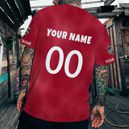 LIMITED EDITION - NEW CUSTOMIZED NHL01 FPT FLORIDA PANTHERS T-SHIRT